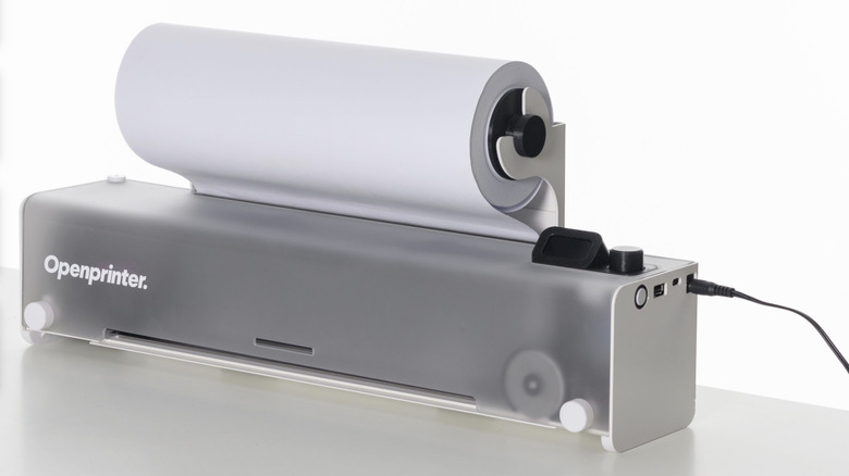 Side view of Open Printer