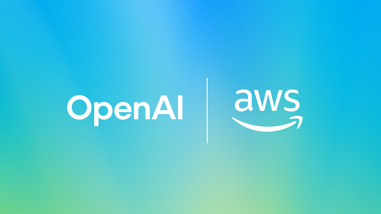 Illustration of OpenAI and Amazon partnership.