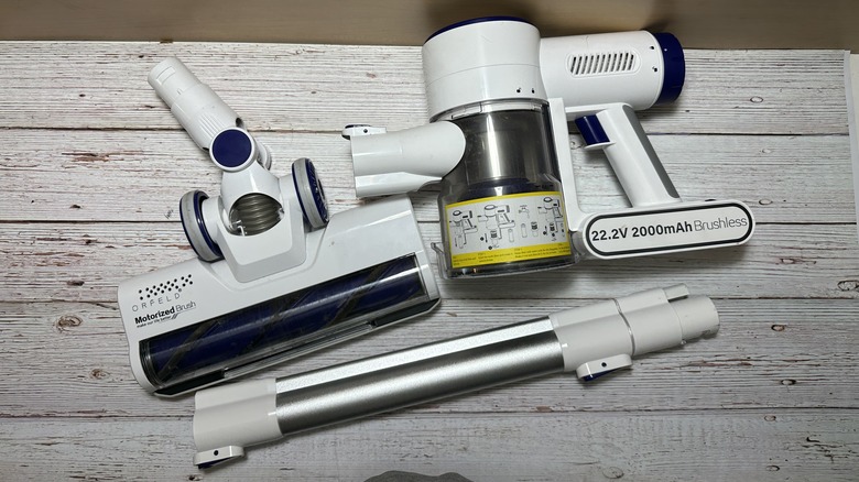 Disassembled vacuum