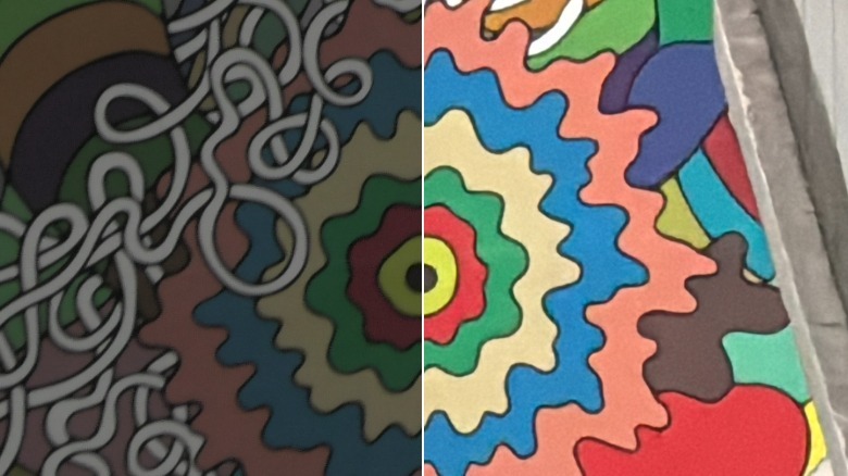 Two photo samples of a mural