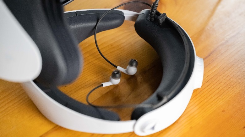 PlayStation VR2 with earpieces
