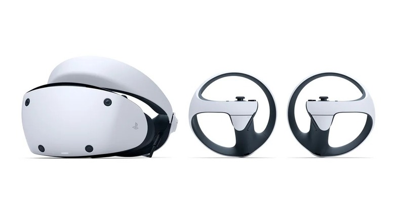 PlayStation VR2 alongside specialized controllers