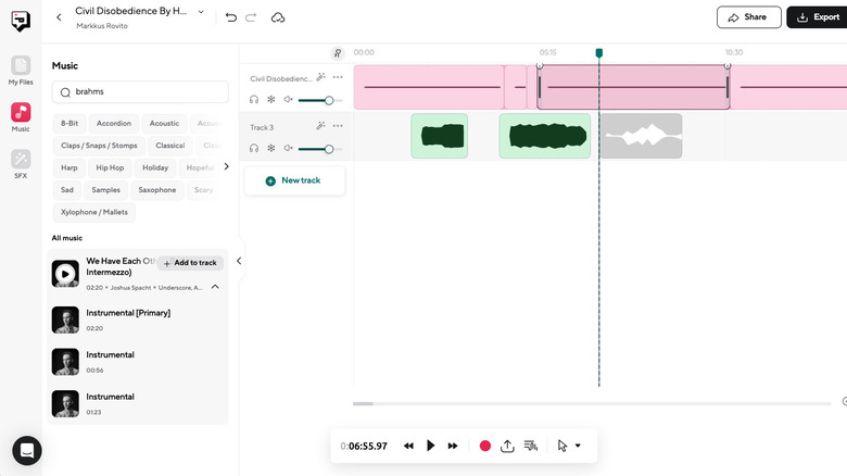 Podcastle Pro music tracks library