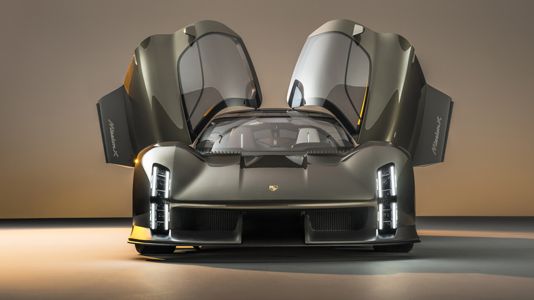 porsche mission x scissor doors open