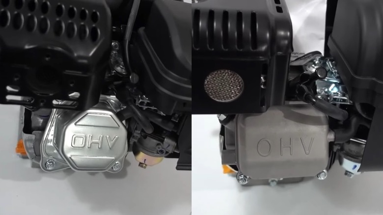 Non-Hemi and Hemi 212cc Predator side-by-side close-ups