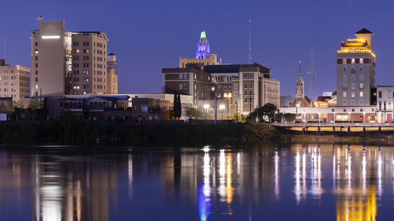 View of Louisiana at night