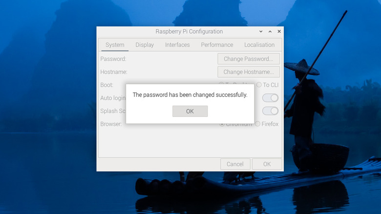 Editing the Raspberry Pi password from the Raspberry Pi Configuration app