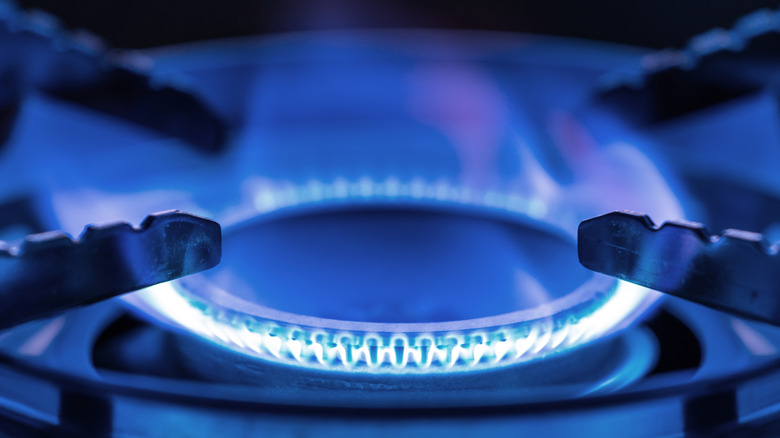 A Range Top Burner Powered By Natural Gas