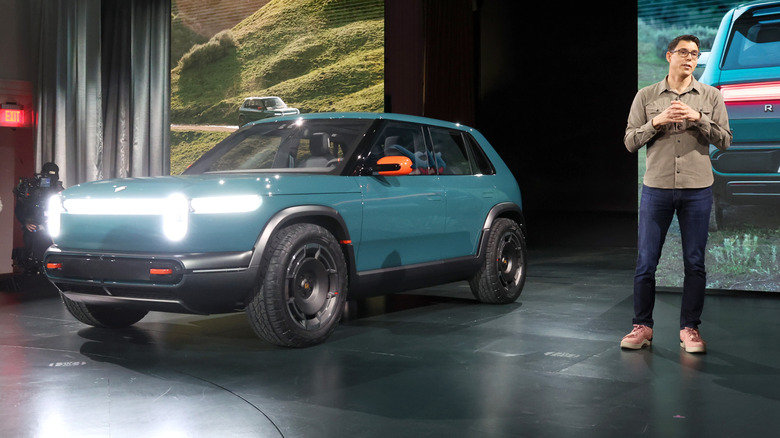 RJ Scaring reveals a Rivian car