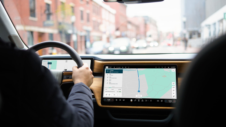 Inside cabin view of Rivian R1s