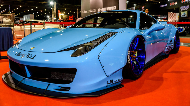 Ferrari 458 Italia with Liberty Walk body kit