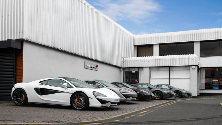 McLarens at a service center