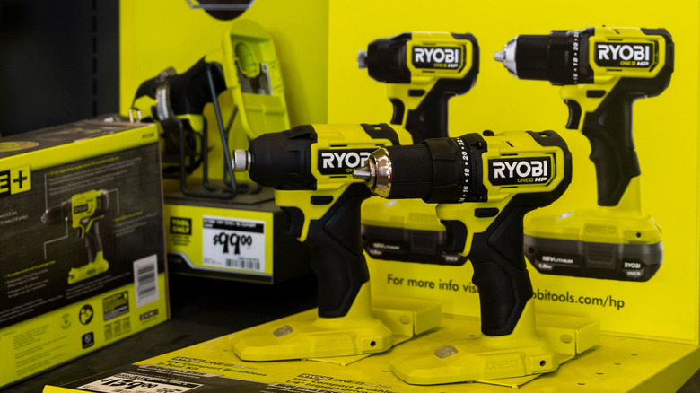 Ryobi power tool store display