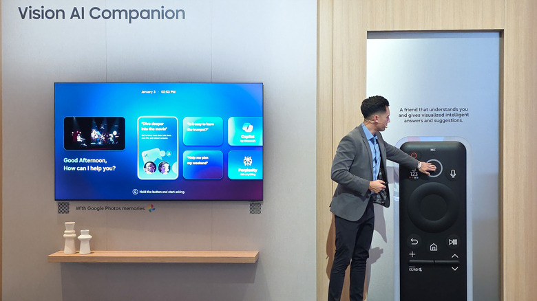 Demonstration of the Samsung Vision AI Companion television at CES 2026