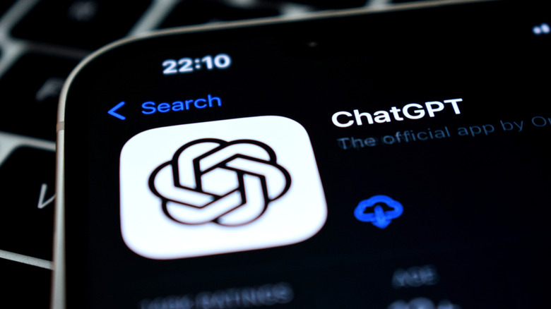 ChatGPT logo displayed on iPhone