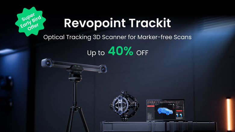 Revopoint Trackit advert early bird offer