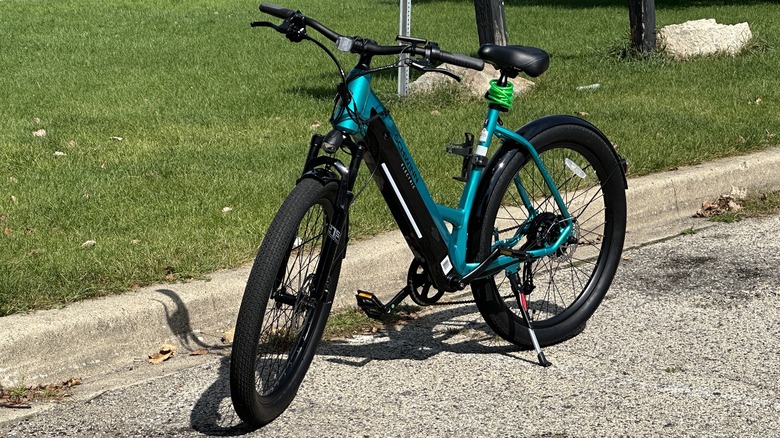 Bike in a parking lot