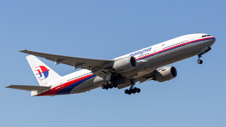 Malaysian Airlines Boeing 777 during takeoff