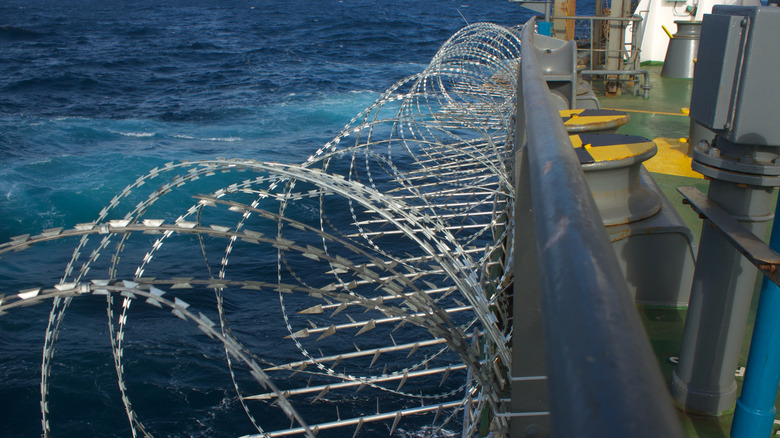 razor barbed wire boat