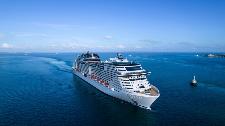 cruise ship sailing waters