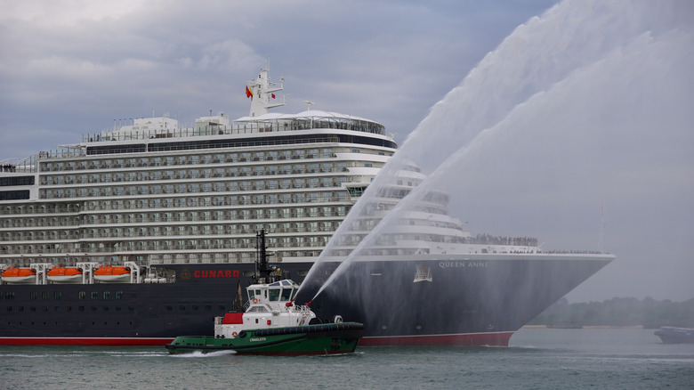 cruise ship water cannon hose