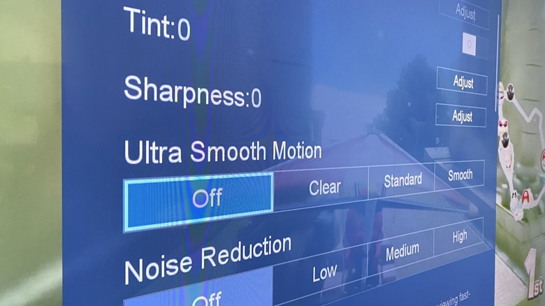 tv sharpness setting