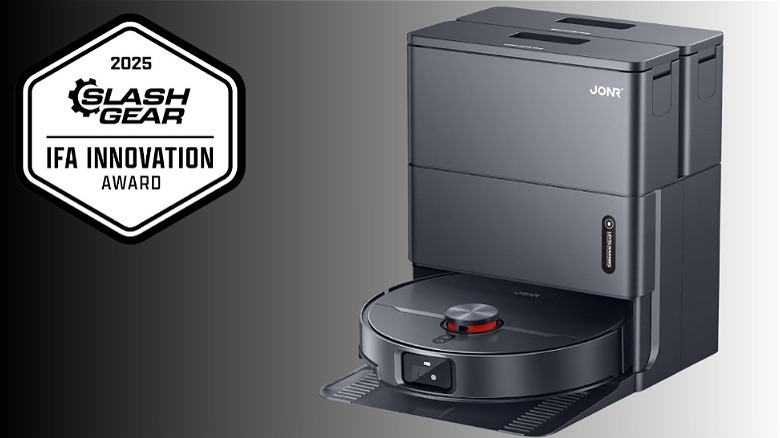 JONR robot vacuum with MMtech Online Innovation Award badge