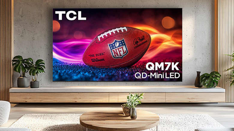 TCL QM7K TV in a living room