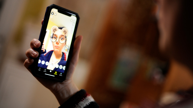 Snapchat on phone