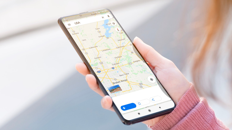 Google Maps on smartphone