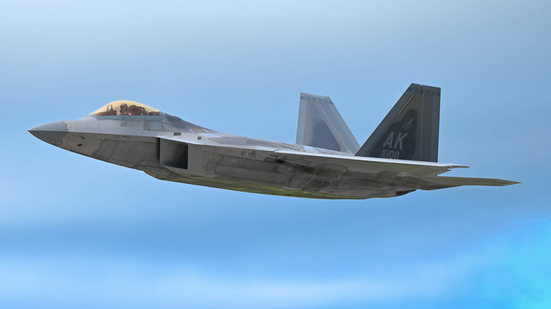 F-22 Raptor assigned to the 90th Fighter Squadron at Joint Base Elmendorf-Richardson, Alaska