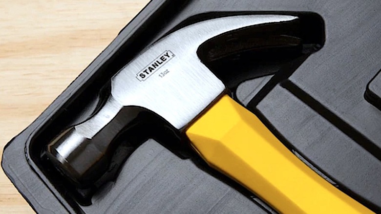 Picture of Stanley tools hammer sitting in a tool box