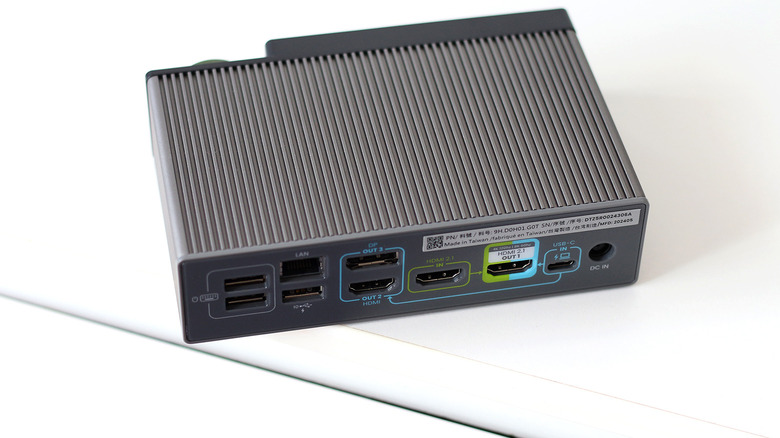 Ports on a USB docking station