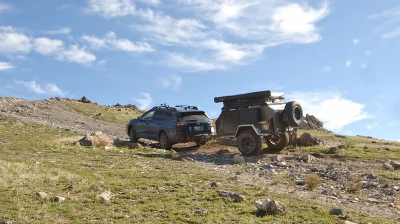 2025 Subaru Outback Limited In Red With Roof Accessory