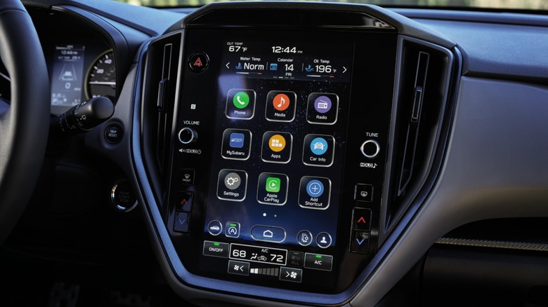 Closeup image of Starlink UI in a 2024 Subaru Crosstrek