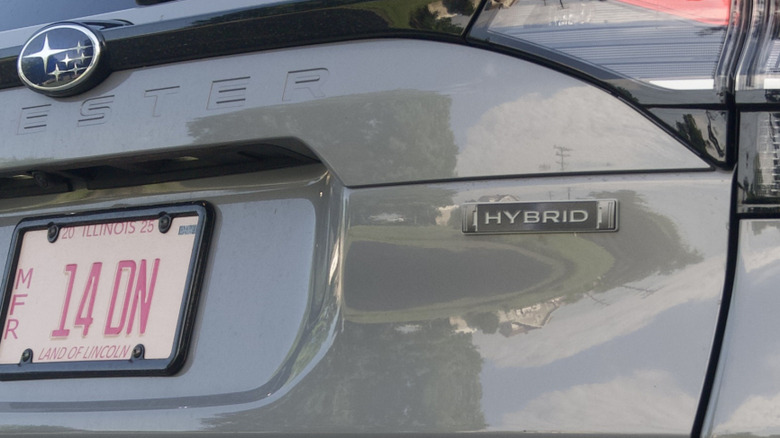 Subaru Forester Hybrid badge