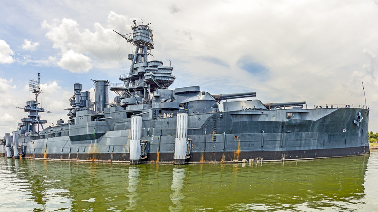 USS Texas on display in Galveston, Texas