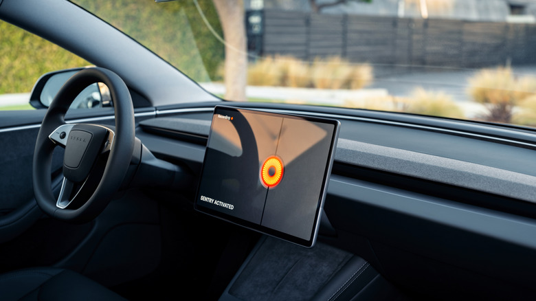 Tesla Model 3 interior from passenger-side view