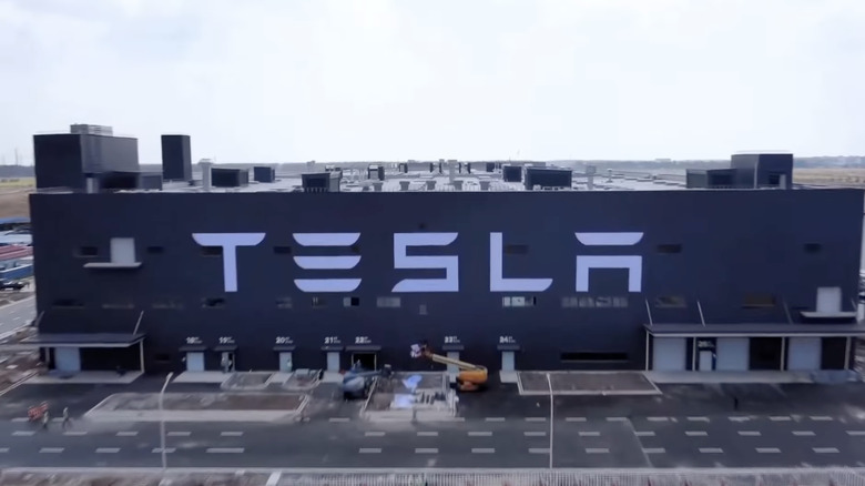 Outside view of Tesla's Texas Gigafactory