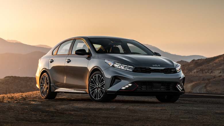 Kia Forte at sunset