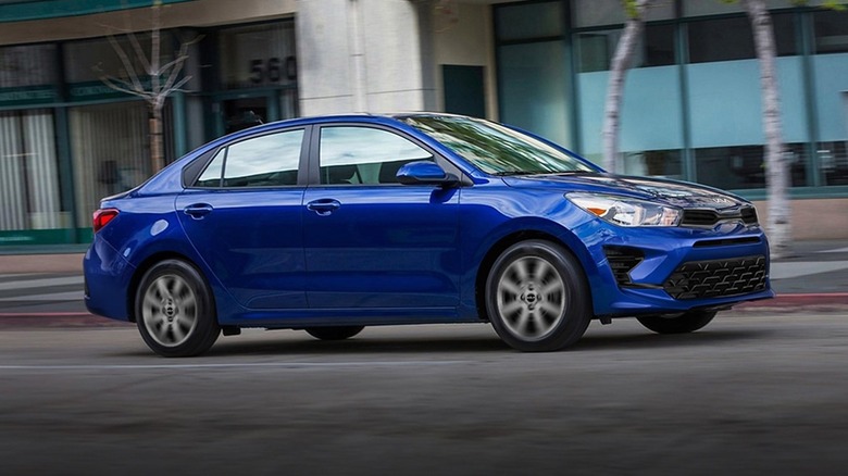 Kia Rio on the road