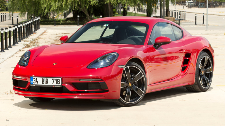 Red Porsche Cayman