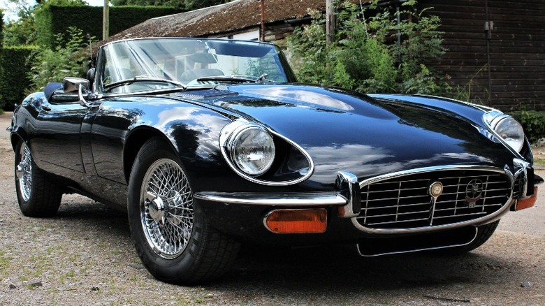 Blue Jaguar E-Type
