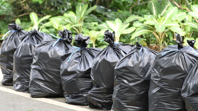 garbage bags used for gardening