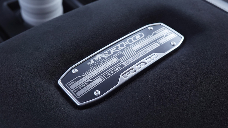 2025 Ram 1500 RHO badging on center console