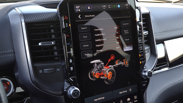 2025 Ram 1500 RHO gigantic UConnect touchscreen