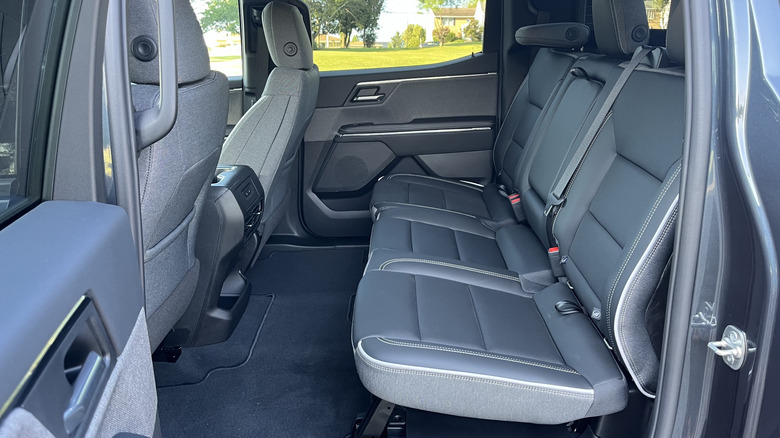 GMC Sierra EV rear seats