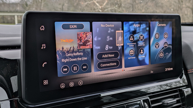 2026 Nissan Pathfinder touchscreen.