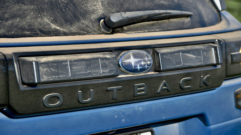 2026 Subaru Outback Wilderness tailgate cladding.