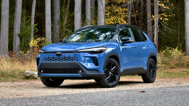 2026 Toyota Corolla Cross Hybrid front three quarter view.